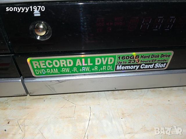 HITACHI DV-DS161E HDD/DVD/HDMI RECORDER-ВНОС SWISS 1608221242, снимка 2 - Плейъри, домашно кино, прожектори - 37708532