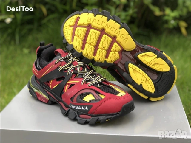 Balenciaga Track Sneaker "Red/Black/Yellow" , снимка 3 - Маратонки - 54362194