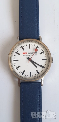 Часовник Mondaine автоматик, снимка 5 - Антикварни и старинни предмети - 54126890