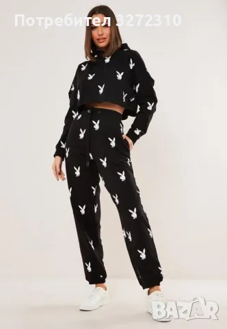 Playboy Missguided oversized дамски спортен анцуг, снимка 5 - Спортни екипи - 48716869