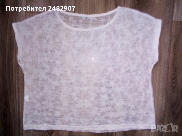 Къса дамска блуза - мрежа, снимка 5 - Тениски - 40478771