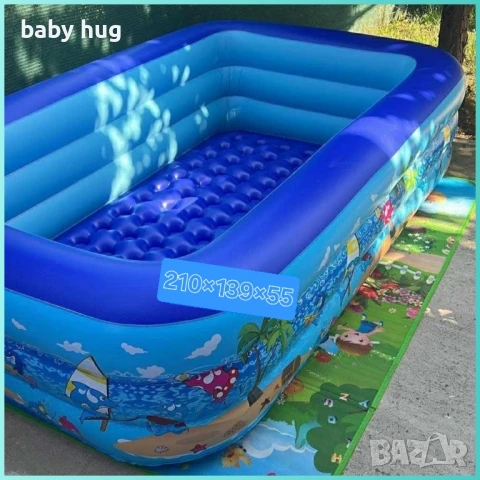 Надуваем басейн 2 размера