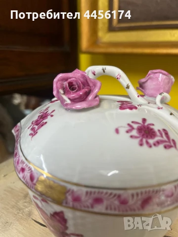 Унгарски порцелан Herend с декор “Apponyi” “Chinese bouquet - Pink”💗 , снимка 2 - Други - 50556159