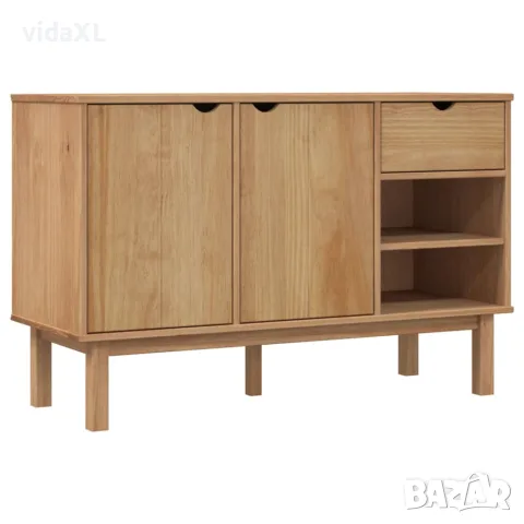 vidaXL Сайдборд OTTA, 114x43x73,5 см, борово дърво масив
