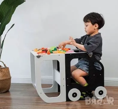 Помощна кула Монтесори 2в1, снимка 12 - Мебели за детската стая - 47986401