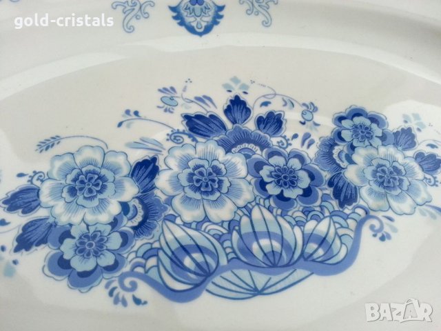 Стар български порцелан плато елипса поднос, снимка 3 - Антикварни и старинни предмети - 34949414