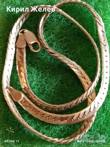 Класически и елегантен сребърен ланец плетка тип РИБЕНА КОСТ ювелирна изработка 25819, снимка 9 - Колиета, медальони, синджири - 53002795