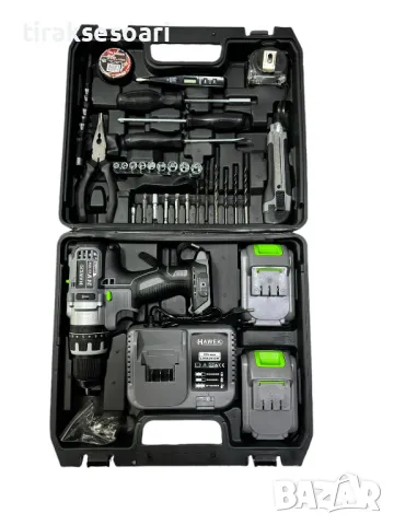 Акумулаторен ударен винтоверт с части и аксесоари в куфар HAWEK 24V 4A, снимка 2 - Винтоверти - 47447061