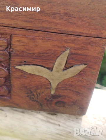 Красива дървена кутия в бохо стил. , снимка 4 - Антикварни и старинни предмети - 51283010