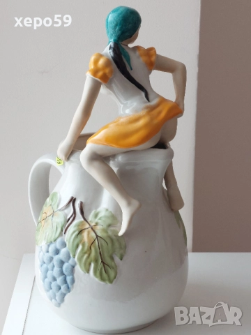 Много рядка авторсака порцеланова кана за вино-еротика/вместимост-1500-1800 мл., снимка 16 - Аксесоари за кухня - 52315765