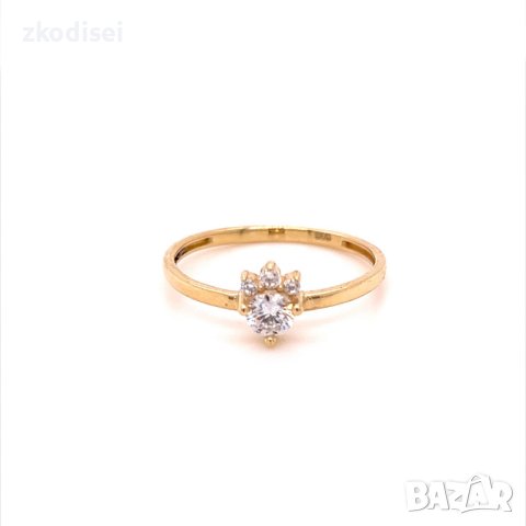 Златен дамски пръстен 1,42гр. размер:57 14кр. проба:585 модел:20064-1, снимка 1 - Пръстени - 42654986