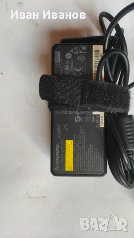 Оригинално зарядно за лаптоп lenovo 65w вата, правоъгълна букса