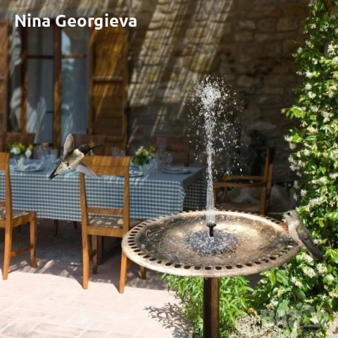 Соларен фонтан с три режима на разпръскване на водата, снимка 9 - Градински мебели, декорация  - 54291636