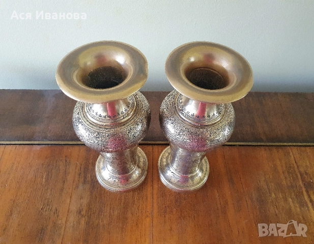 Ваза от месинг - комплект 2 броя, снимка 3 - Вази - 51880045