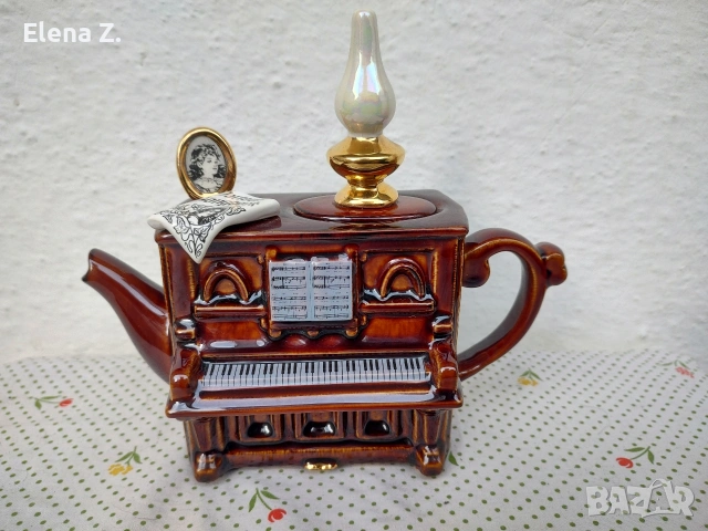 Колекционерски чайник Ретро пиано Swineside Англия, снимка 3 - Декорация за дома - 53036776
