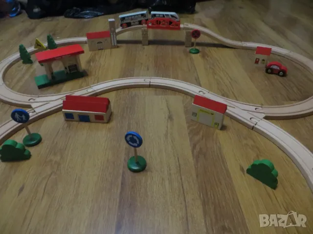 Дървено влакче, снимка 10 - Влакчета, самолети, хеликоптери - 48804341