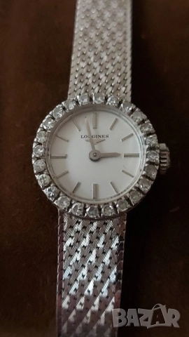 Златен часовника с брилянти Лонжин