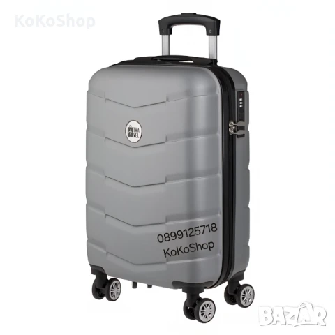 Куфар на колелца-35x21x55.5 см./сив куфар на колелца 