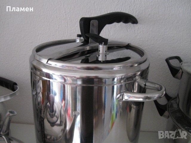 Тенджера под налягане херметическа 9 литра, двойно дъно ! 	, снимка 5 - Съдове за готвене - 35387828