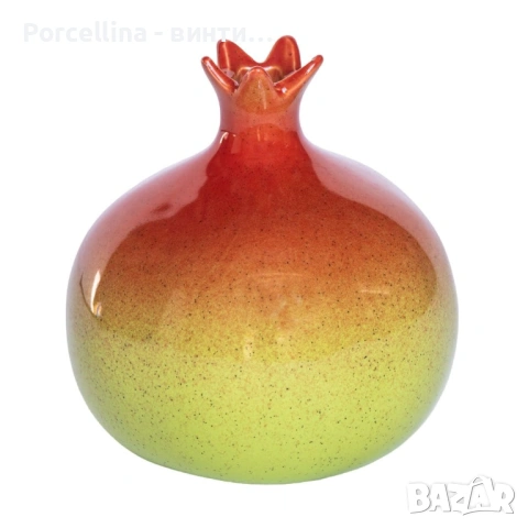 Керамична ваза „Нар“ Ефектна декоративна керамична ваза с дизайн, вдъхновен от формата на нар 