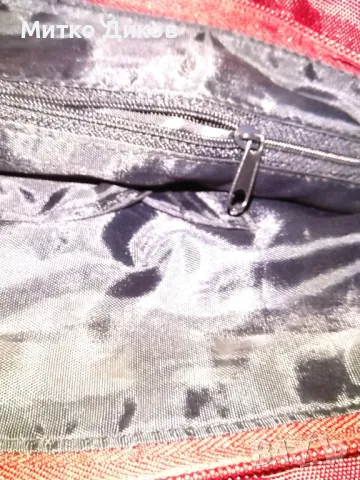 Женска чанта промазан плат бордо 37х27х7см, снимка 10 - Чанти - 47454568