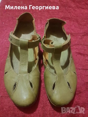 Зелени обувки, ест.кожа, н.38, снимка 5 - Дамски ежедневни обувки - 38686633