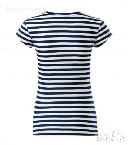 Нова дамска моряшка тениска, тъмносиньо/бяло райе, снимка 3 - Тениски - 42077193
