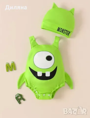 бебешко боди Monster с шапка /Halloween 