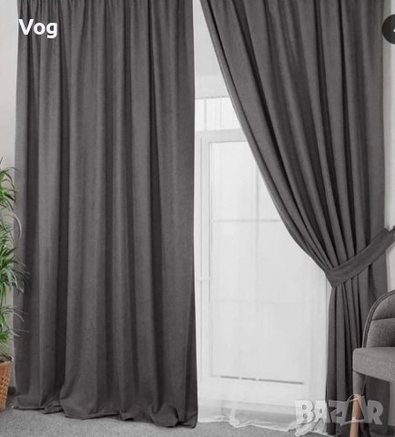 Готови ушити завеси с ушити куки готови за закачане