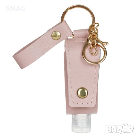 Антисептична бутилка ключодържател с кожен калъф Nude 30 мл_1214421, снимка 2 - Други - 52320609
