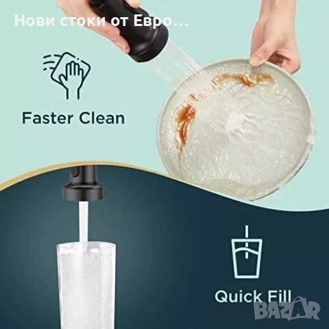 Кухненски смесител FORIOUS, пружинен смесител за кухненска мивка с издърпващ се разпръсквач, снимка 4 - Аксесоари за кухня - 51112294