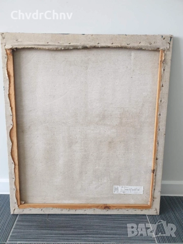 Цвятко Цветков 80см/голяма абстрактна българска картина масло върху платно/ексресионизъм, снимка 9 - Картини - 51454094