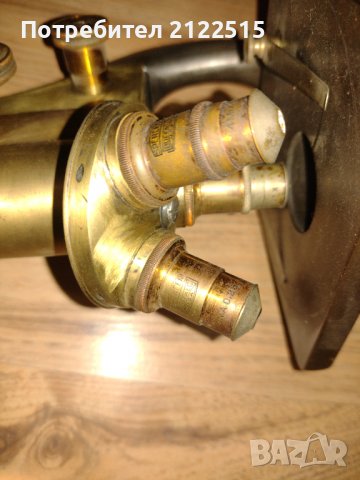 стар бронзов микроскоп , снимка 2 - Антикварни и старинни предмети - 39617550