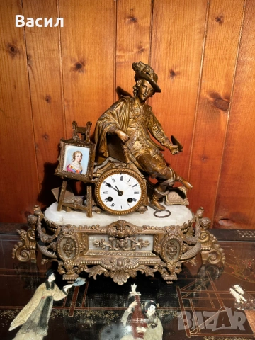 Каминен часовник мрамор 