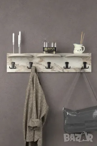 Дървена закачалка за стена - 5 цвята / Стенна закачалка, снимка 3 - Закачалки - 49347471