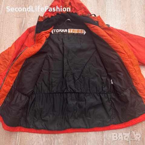 Мъжко зимно ски яке Tokka Tribe By Luhta Vintage, размер L, оранжево, с качулка, снимка 2 - Якета - 52180663