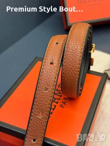 Колани hermes от естествена кожа в кутия 2см, снимка 11 - Колани - 53933169