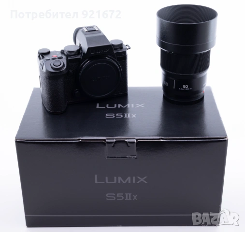 Panasonic Lumix S5 IIX + 50mm f/1.8 – КАТО НОВ (под 700 кадъра), Гаранция до 2027!