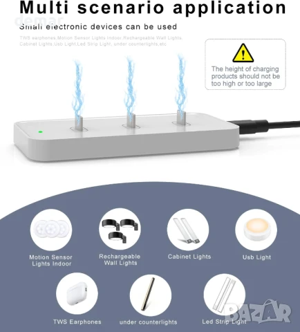 USB-C зарядна станция за устройства с USB-C, зарежда до 3 устройства, бяла, снимка 4 - Друга електроника - 51192699
