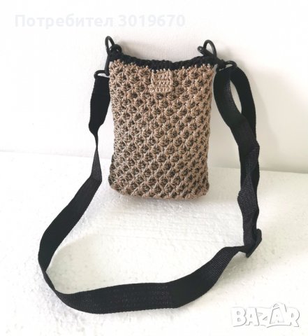 Мини плетена чанта