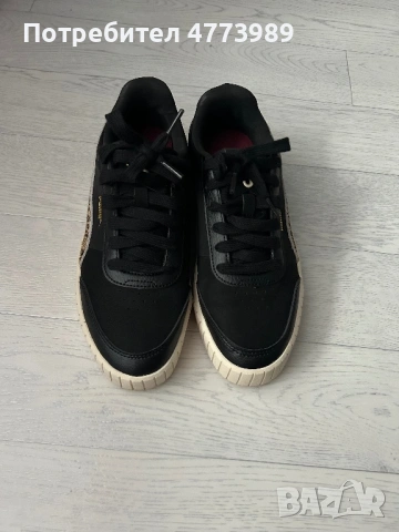 Чисто нови Puma Carina Leopard – обувани веднъж, снимка 3 - Кецове - 53935375