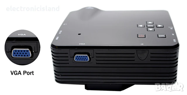портативен LED проектор Geekwire LP-5A 640х480 400 лумена, FHD 1080P,HDMI/VAG/USB2.0/AV/SD card, снимка 7 - Плейъри, домашно кино, прожектори - 50746456