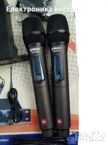 Двуканална VHF безжична микрофонна система, комплект микрофони, снимка 6 - Микрофони - 42376670