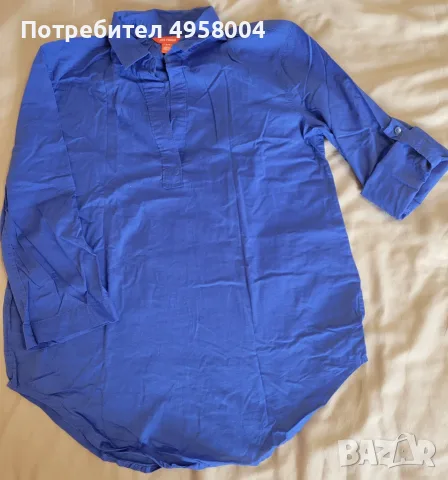 Дамска лятна туника Joe Fresh, размер S, синя, снимка 3 - Туники - 56202604