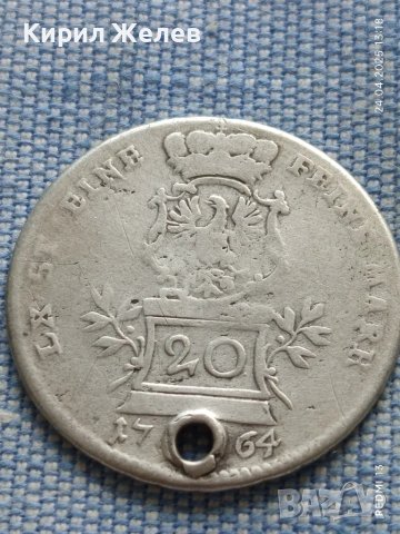 Сребърна монета 20 кройцера 1764г. Бранденбург Анзганц 50129, снимка 7 - Нумизматика и бонистика - 50019899