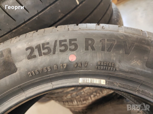 2бр.летни гуми 215/55/17 Continental, снимка 3 - Гуми и джанти - 53923261