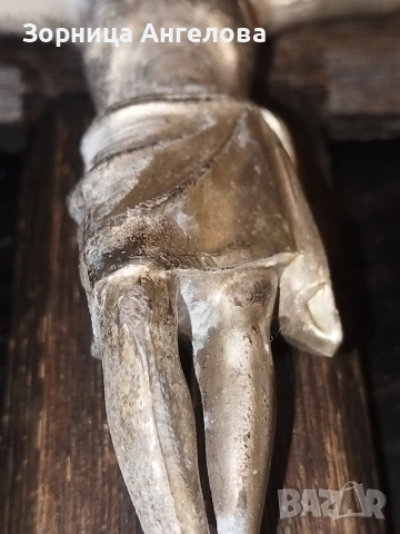 Старинен посребрен немски католически стенен кръст – Franz Fengler, Breslau (1890–1925), снимка 9 - Антикварни и старинни предмети - 52907842