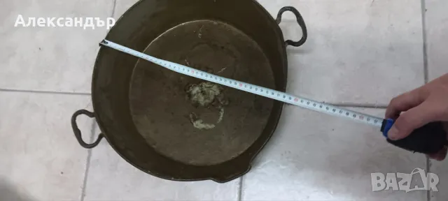 Старинни  български медни калайдисани тави, снимка 8 - Антикварни и старинни предмети - 47613683