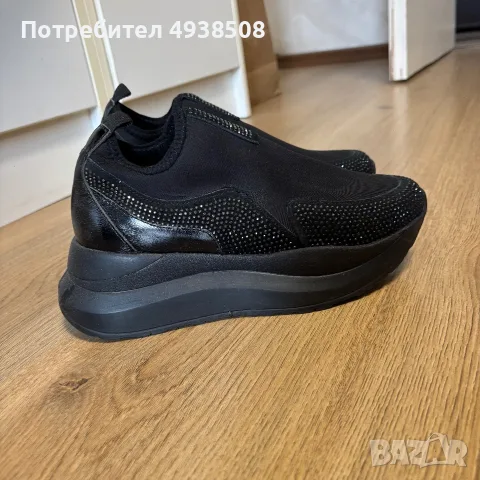 Черни дамски обувки, снимка 2 - Дамски ежедневни обувки - 55940026