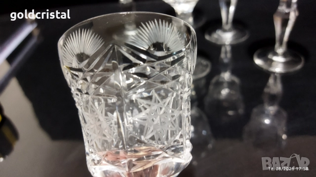 кристални чаши за ракия, снимка 6 - Антикварни и старинни предмети - 51411204